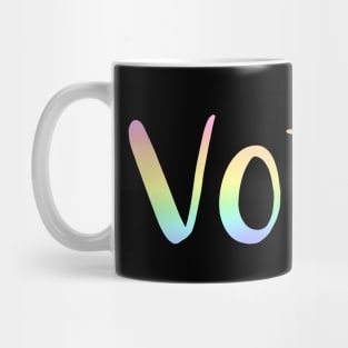 "Vote." (Pastel Rainbow Ombre) Mug